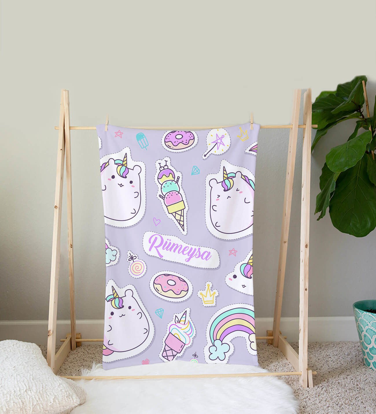 eJOYA Kişiye Özel Polar Bebek Battaniyesi 90177