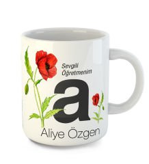 eJOYA Kişiye Özel Sevgili Öğretmenim Temalı Kupa Bardak 80780