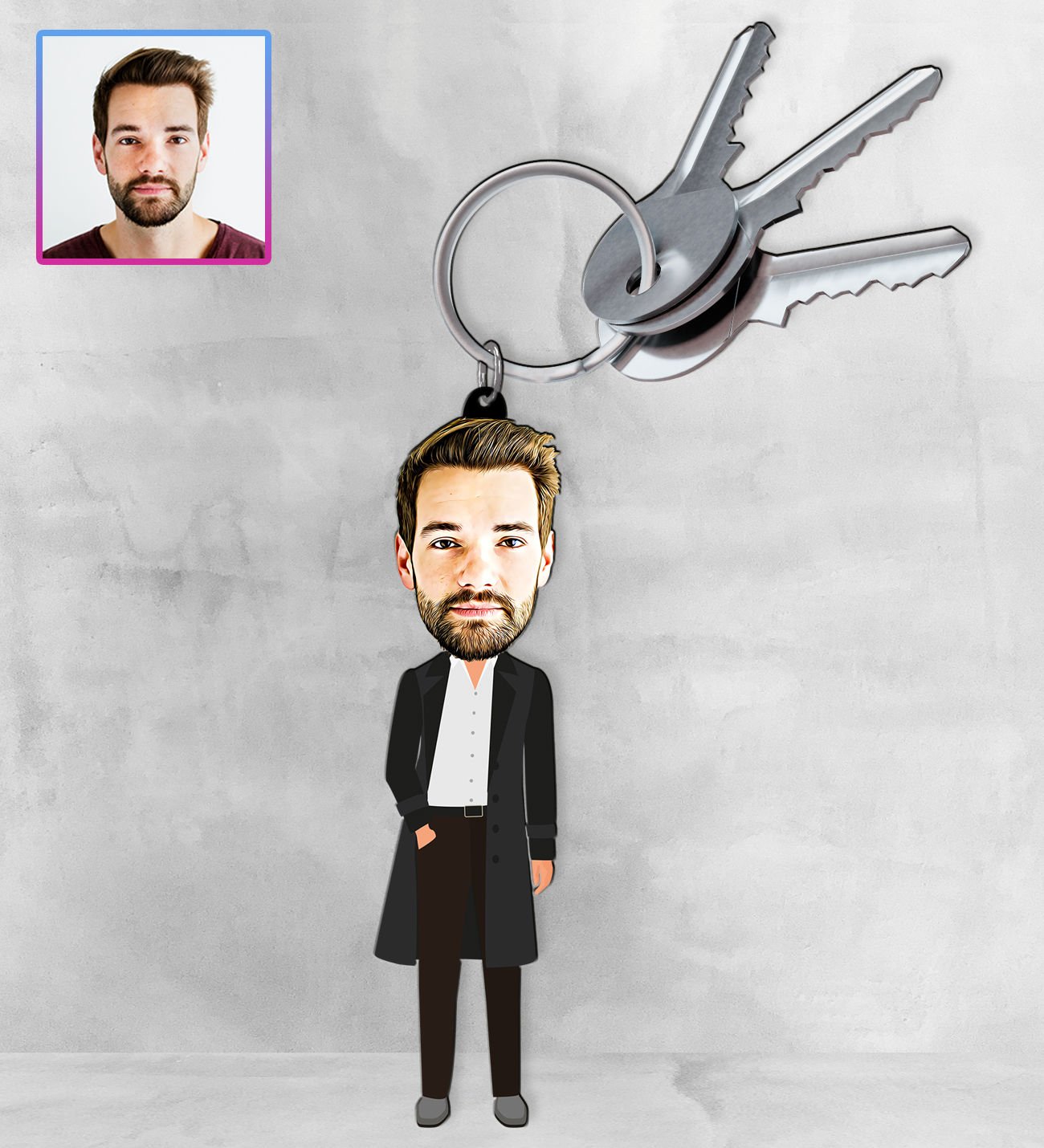 eJOYA Kişiye Özel Karikatür Tasarım Anahtarlık 97196
