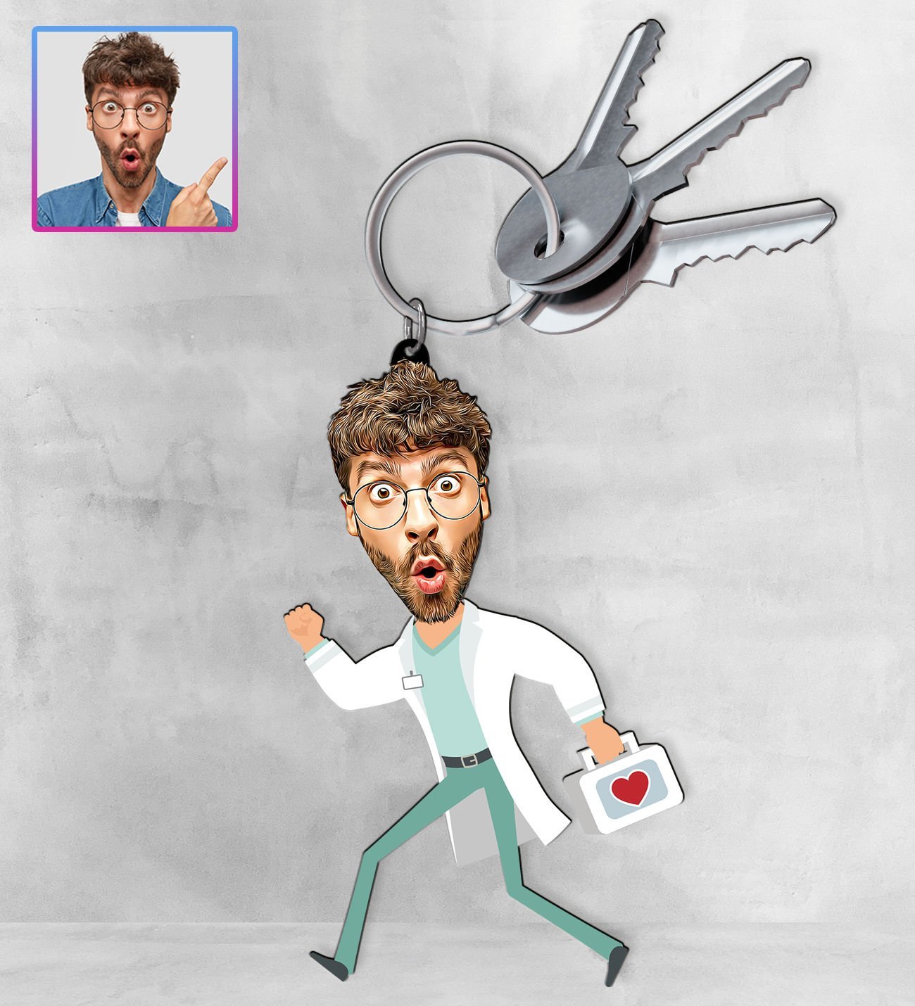 eJOYA Kişiye Özel Karikatür Tasarım Anahtarlık 97285