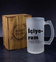 eJOYA Kişiye Özel Kutusunda Bira Bardağı Hediye Seti 108276