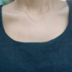 eJOYA 14 Ayar Altın Rectangel Kolye 114106