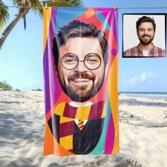 eJOYA Kişiye Özel Karikatür Fotoğraflı H.Potter Plaj Ve Spor Havlusu 115025