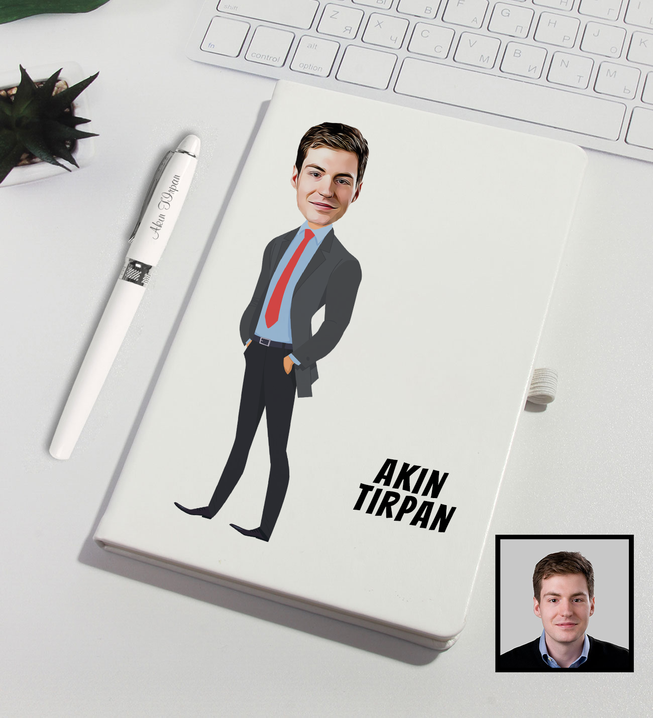 eJOYA Kişiye Özel Karikatür Tasarım Defter Kalem Seti 91317