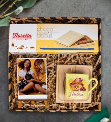 eJOYA Kişiye Özel Türk Kahvesi Fincanı & Fotoğraflık & Choco Biscuit Hediye Kutusu 111774