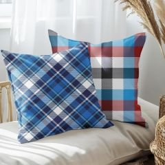 eJOYA Ekose Tasarımlı 2'li Yastık İçi Ve Kırlent Kılıfı 45cm 113409