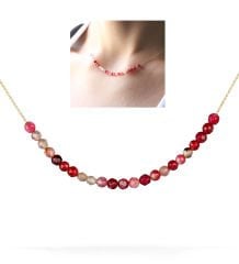 eJOYA Doğal Quartz Taşlı Altın Kolye 77491