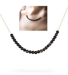 eJOYA Doğal Akik Taşlı Altın Kolye 77499