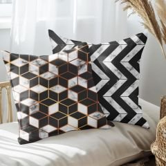 eJOYA Modern Tasarımlı 2'li Yastık İçi Ve Kırlent Kılıfı 45cm 113416