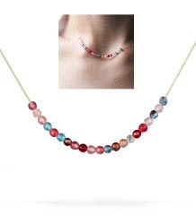 eJOYA Doğal Quartz Taşlı Altın Kolye 77503