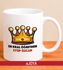 eJOYA Kişiye Özel En Kral Öğretmen Kupa Bardak 79993