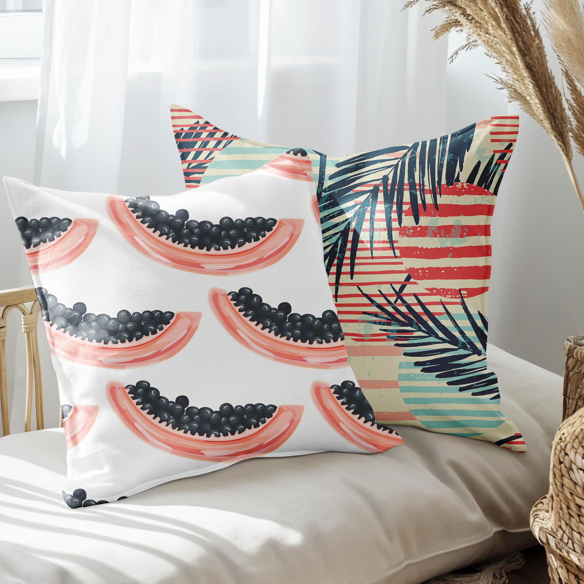 eJOYA Modern Tasarımlı 2'li Yastık İçi Ve Kırlent Kılıfı 45cm 113422
