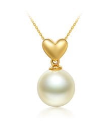 eJOYA Doğal İncili Altın Kalp Kolye 77572