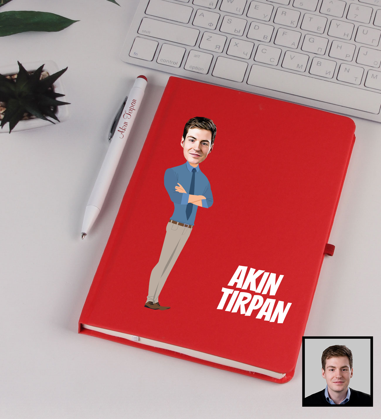 eJOYA Kişiye Özel Karikatür Tasarım Defter Kalem Seti 91342
