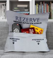 eJOYA Kişiye Özel Tasarım Atıştırmalık Ve Kumanda Cepli Yastık 111589
