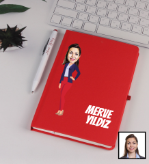eJOYA Kişiye Özel Karikatür Tasarım Defter Kalem Seti 91345