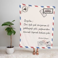 eJOYA Kişiye Özel Mesajlı Mektup Battaniyesi 90427