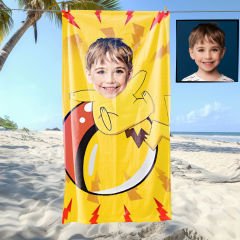 eJOYA Kişiye Özel Karikatür Fotoğraflı Çizgi Karakter Plaj ve Banyo Havlusu 115663