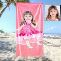 eJOYA Kişiye Özel Karikatür Fotoğraflı Çizgi Karakter Plaj ve Banyo Havlusu 115665