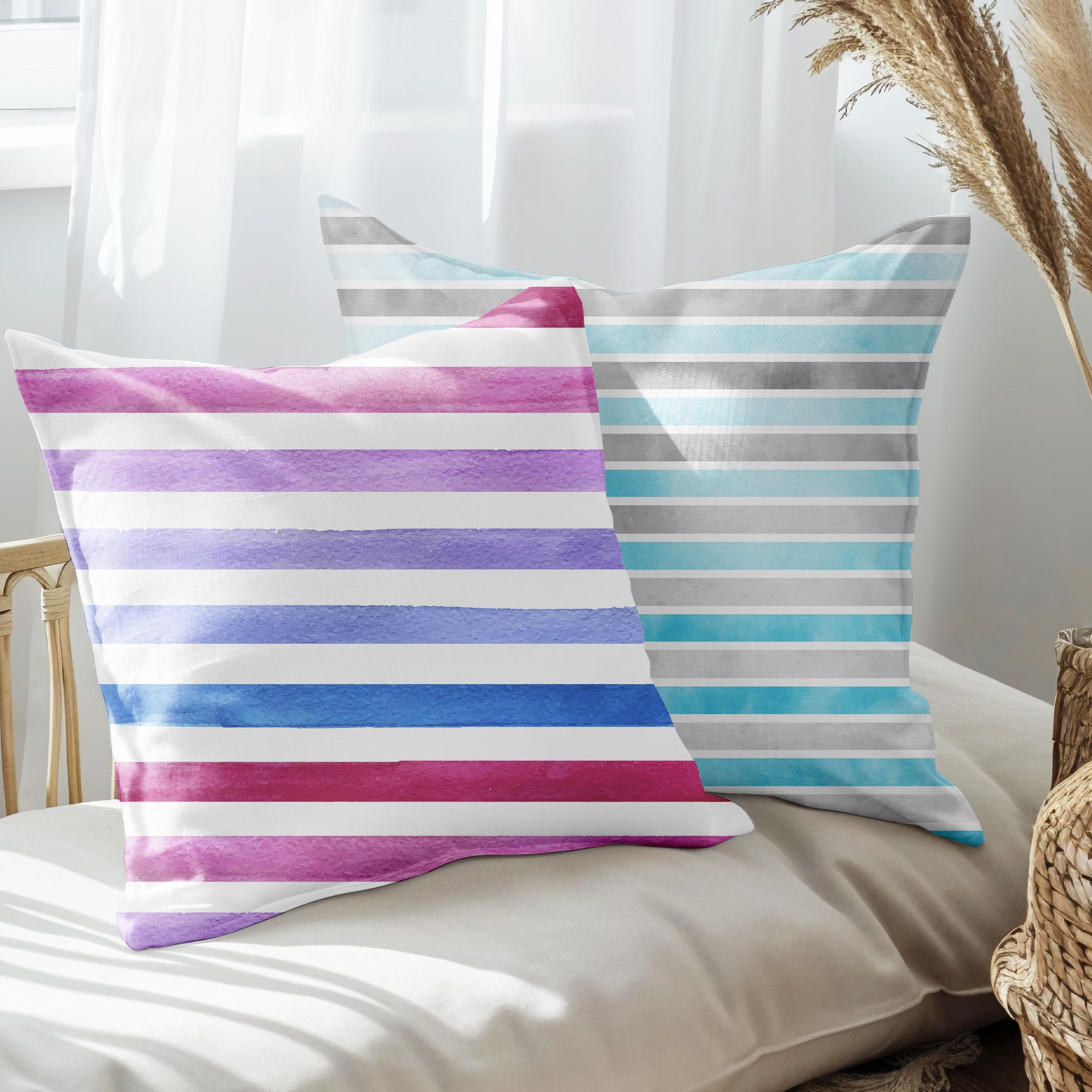 eJOYA Modern Tasarımlı 2'li Yastık İçi Ve Kırlent Kılıfı 45cm 113438