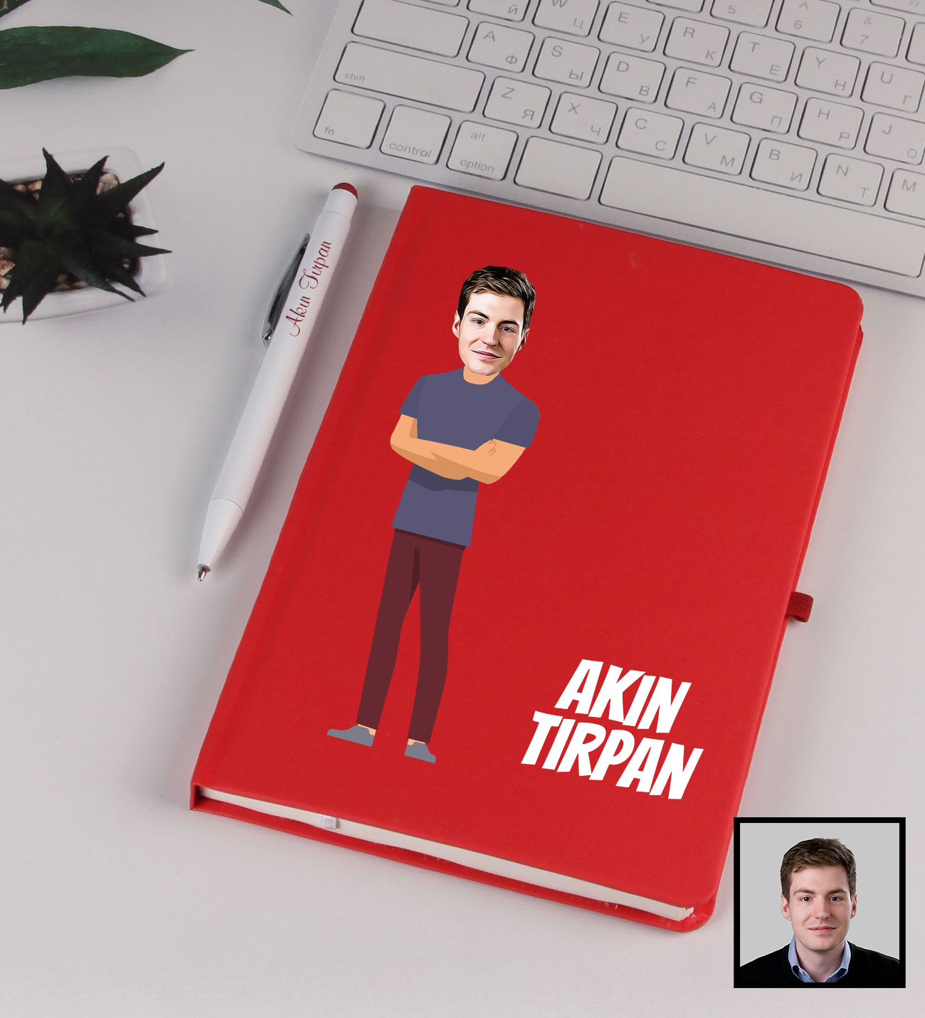 eJOYA Kişiye Özel Karikatür Tasarım Defter Kalem Seti 91343