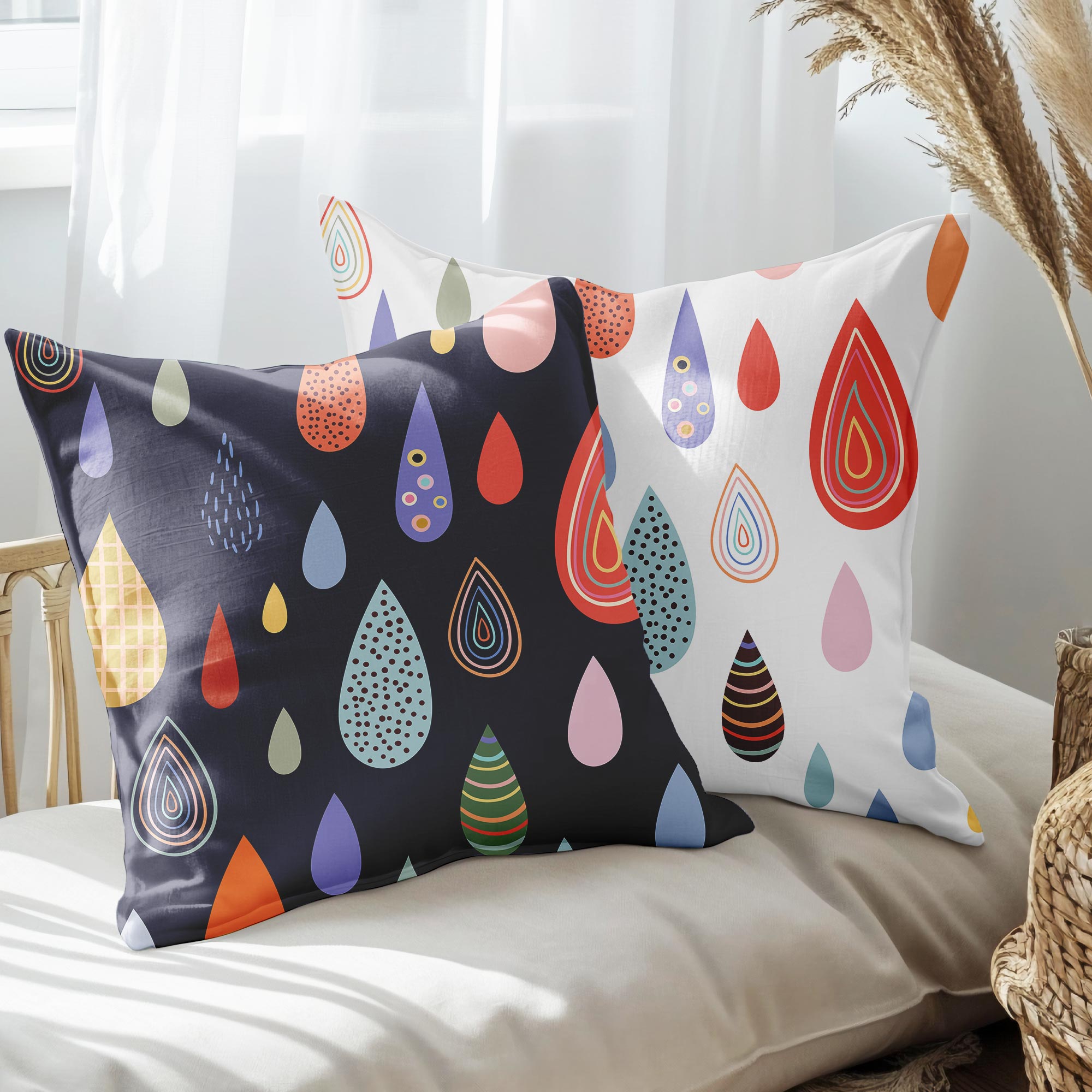 eJOYA Modern Tasarımlı 2'li Yastık İçi Ve Kırlent Kılıfı 45cm 113439