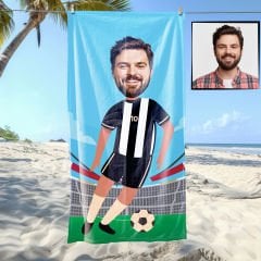 eJOYA Kişiye Özel Karikatür Fotoğraflı Taraftar Plaj Ve Spor Havlusu 115065