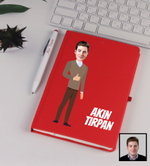 eJOYA Kişiye Özel Karikatür Tasarım Centilmen Defter Kalem Seti 91357