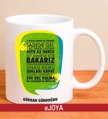 eJOYA Kişiye Özel Baba Sözleri Kupa Bardak 80015