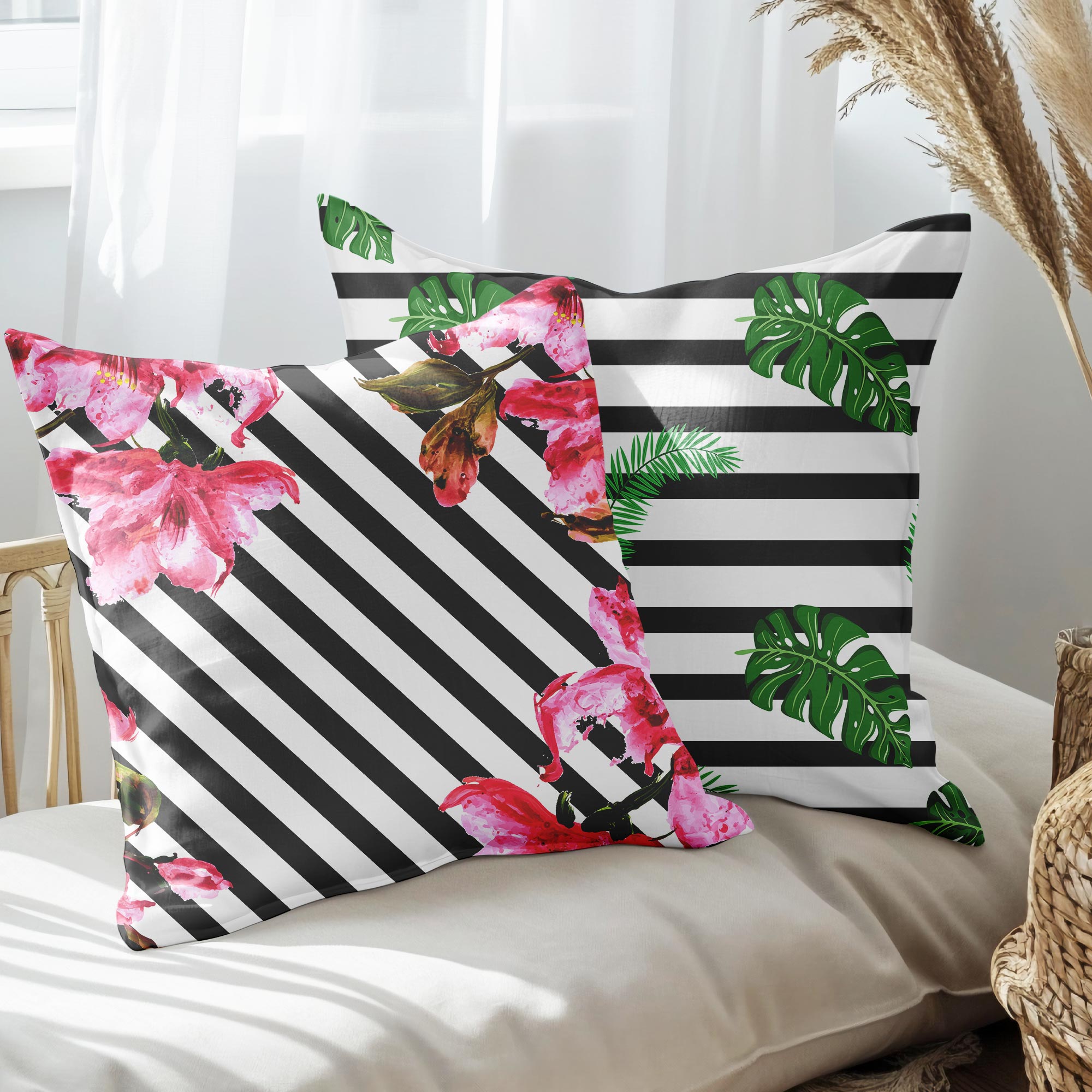 eJOYA Modern Tasarımlı 2'li Yastık İçi Ve Kırlent Kılıfı 45cm 113444