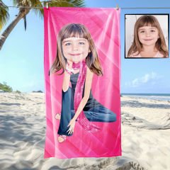 eJOYA Kişiye Özel Karikatür Fotoğraflı Çizgi Karakter Plaj ve Banyo Havlusu 115672