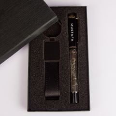 eJOYA Kişiye Özel Kutusunda Premium İmza Kalemi & Anahtarlık Seti 114151