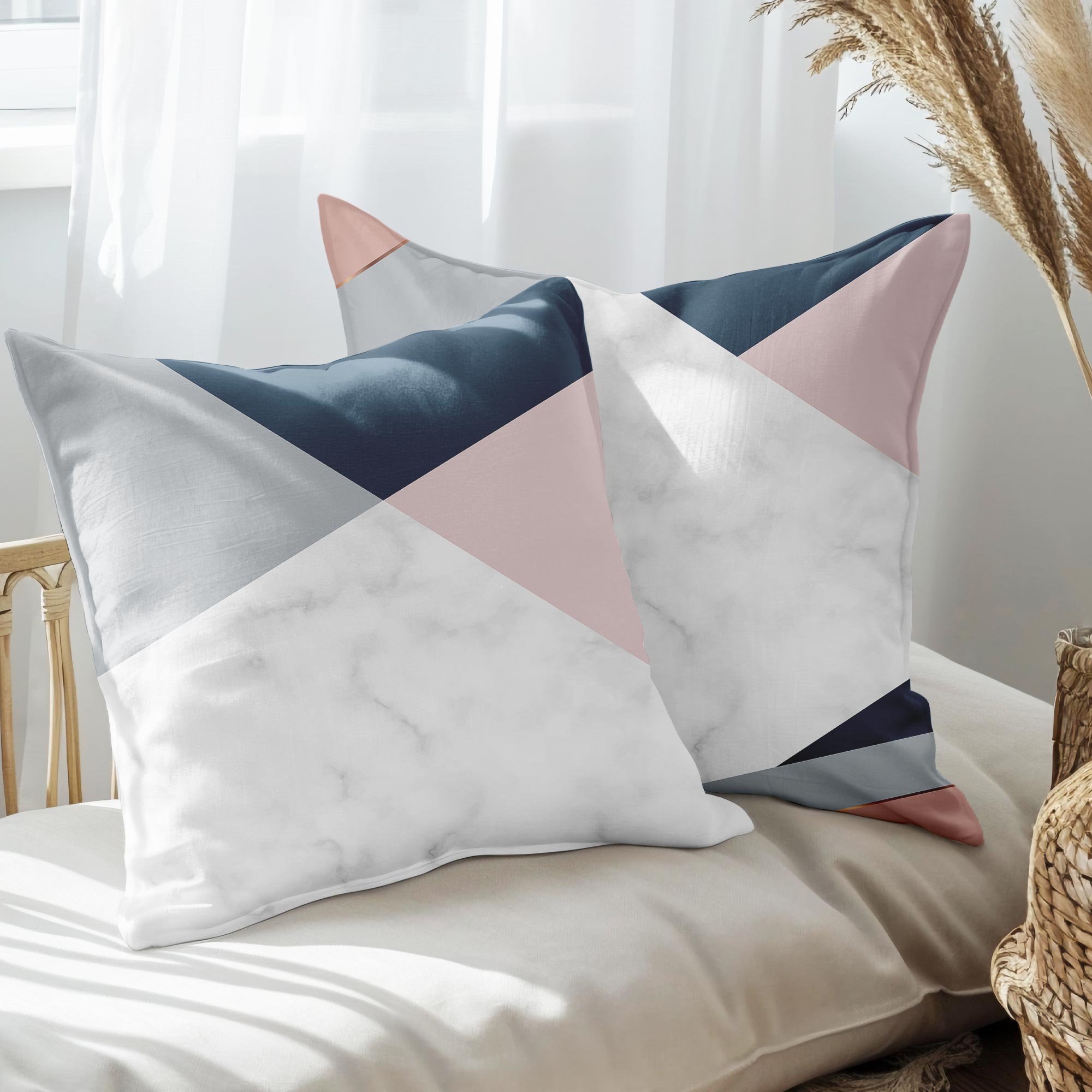 eJOYA Modern Tasarımlı 2'li Yastık İçi Ve Kırlent Kılıfı 45cm 113448