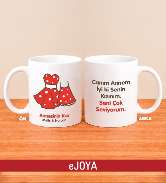eJOYA Kişiye Özel Annesinin Kızı Kupa Bardak 80030