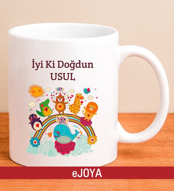 eJOYA Kişiye Özel Çocuklara Özel Doğum Günü Kupa Bardak 80031
