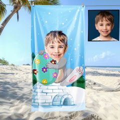 eJOYA Kişiye Özel Karikatür Fotoğraflı Çizgi Karakter Plaj ve Banyo Havlusu 115682