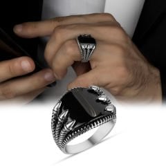 eJOYA Onix Taşlı Gümüş Erkek Yüzük 114163