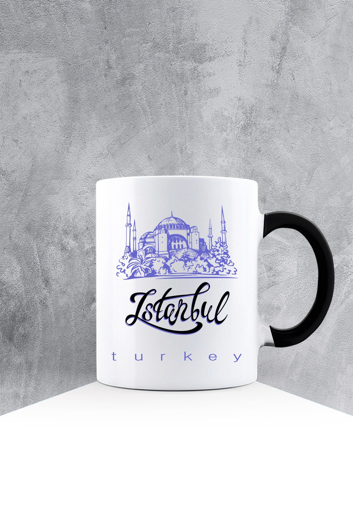 eJOYA Özel Tasarım Siyah Kulplu Kupa Bardak 87475
