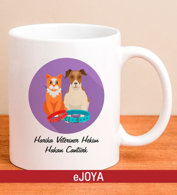 eJOYA Kişiye Özel Hayvan Desenli Kupa Bardak 80036