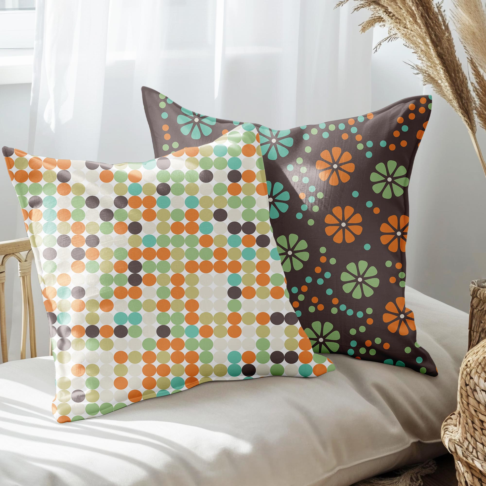 eJOYA Modern Tasarımlı 2'li Yastık İçi Ve Kırlent Kılıfı 45cm 113459