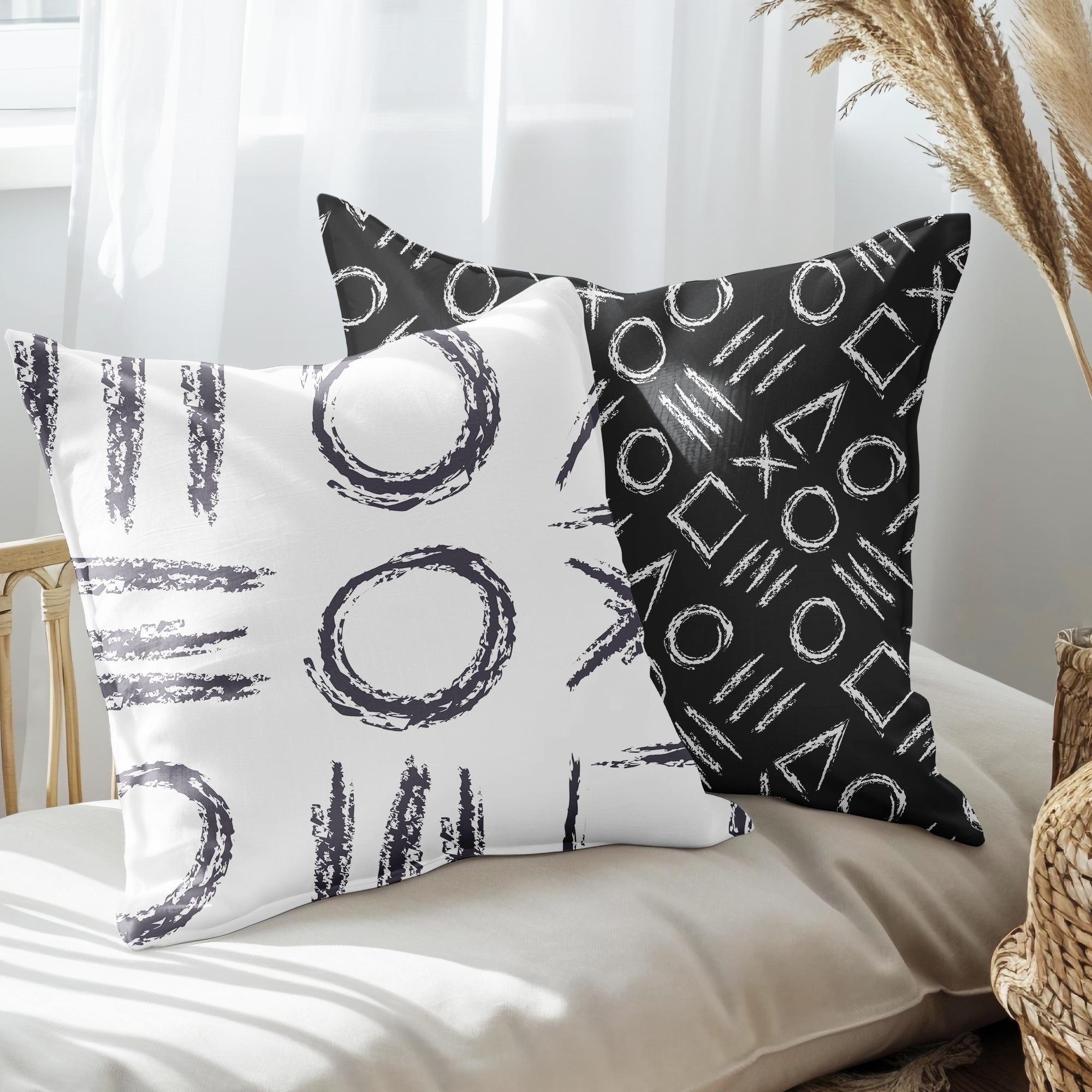eJOYA Modern Tasarımlı 2'li Yastık İçi Ve Kırlent Kılıfı 45cm 113464