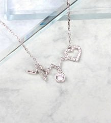 eJOYA Zircone Taşlı Gümüş Tektaş Kolye 84801