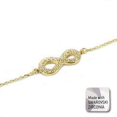 eJOYA Swarovski Sonsuzluk Altın Bileklik 67403