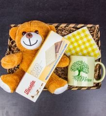 eJOYA Kişiye Özel Kupa Ve Altlığı & Choco Biscuit & Peluş Ayı & Hediye Kutusu 111923