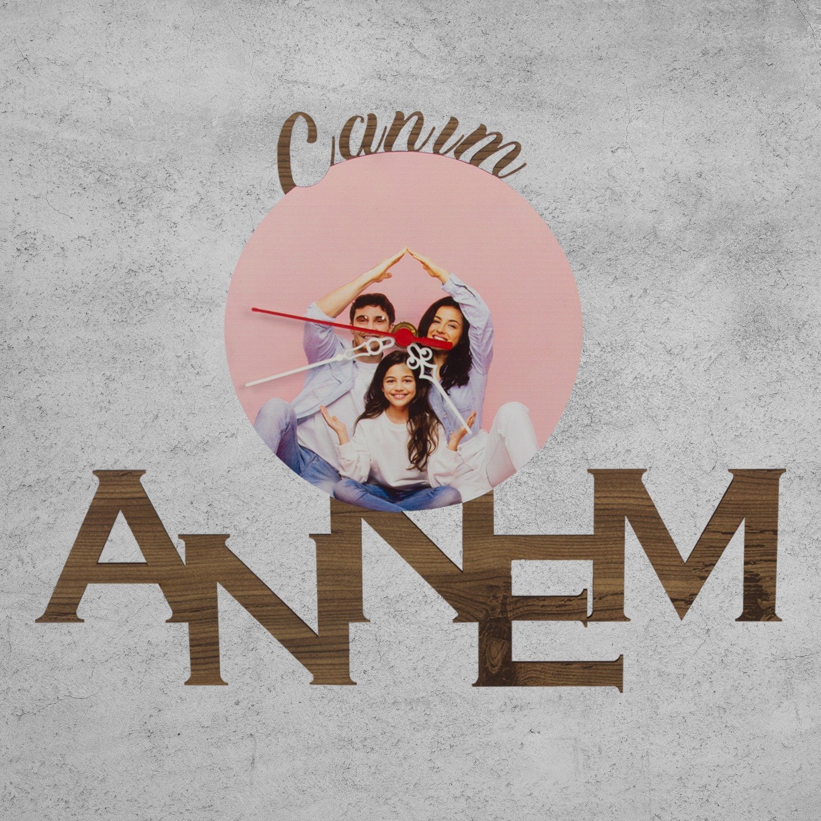 eJOYA Anneler Gününe Özel Fotoğraflı Dekoratif Duvar Saati 115098