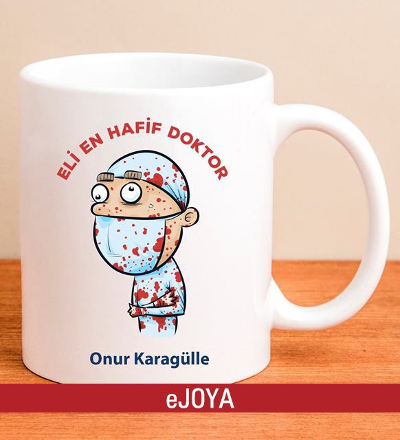 eJOYA Kişiye Özel Eli En Hafif Doktor Temalı Kupa Bardak 80059
