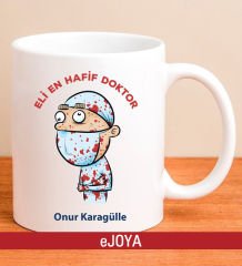 eJOYA Kişiye Özel Eli En Hafif Doktor Temalı Kupa Bardak 80059