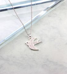 eJOYA Zircone Taşlı Gümüş Güvercin Kolye 84845