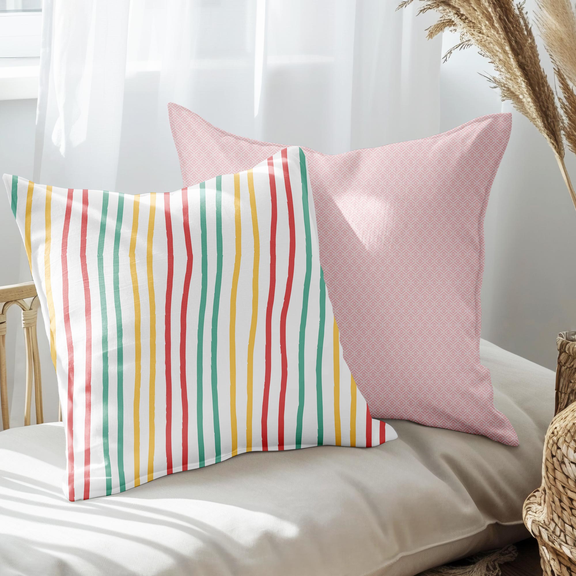eJOYA Modern Tasarımlı 2'li Yastık İçi Ve Kırlent Kılıfı 45cm 113481