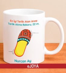eJOYA Kişiye Özel En İyi Terlik Atan Anne Kupa Bardak 80064